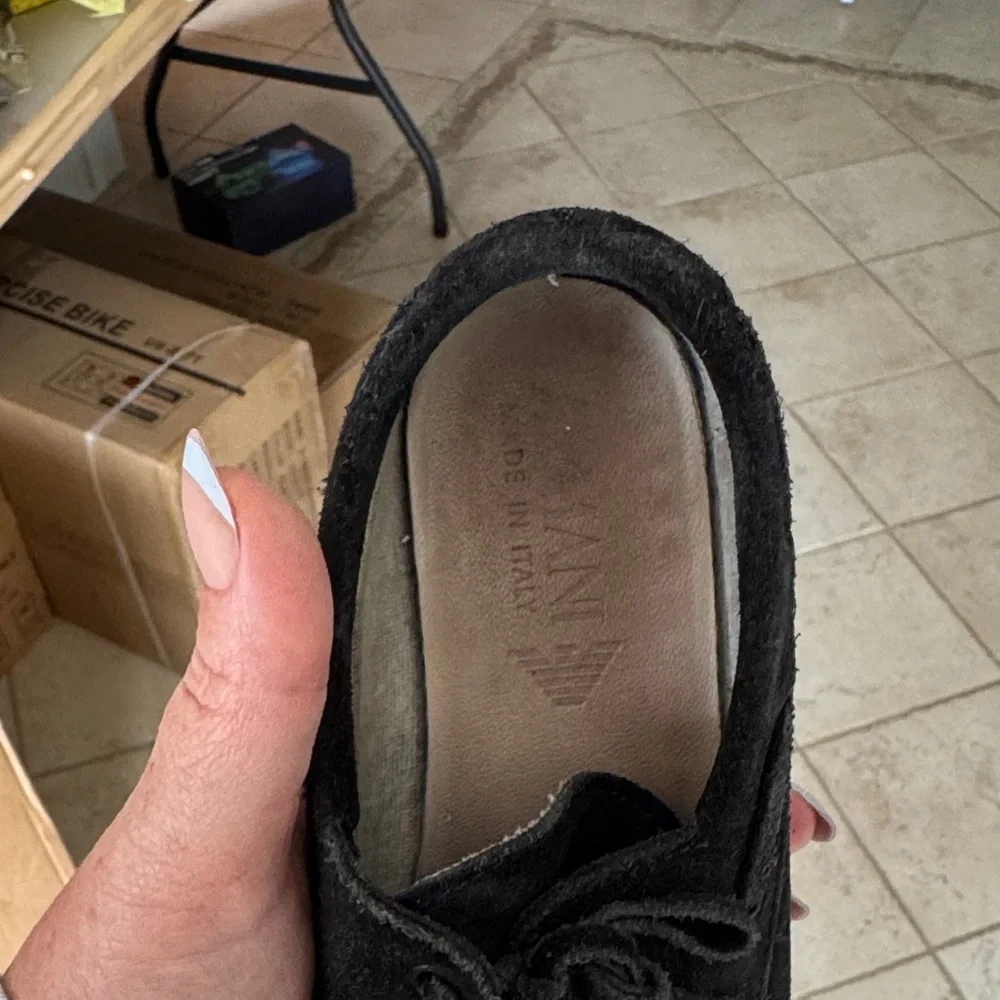 Giorgio Armani Black Kids Dress Shoes